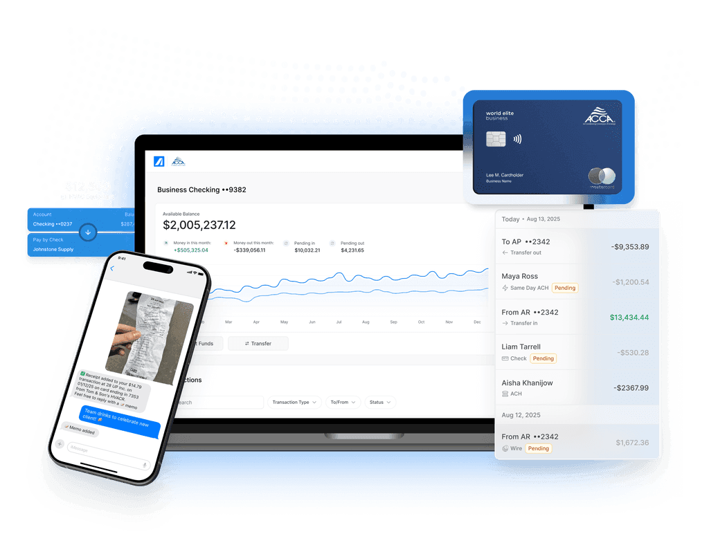 Affiniti cards and dashboards for ACCA members